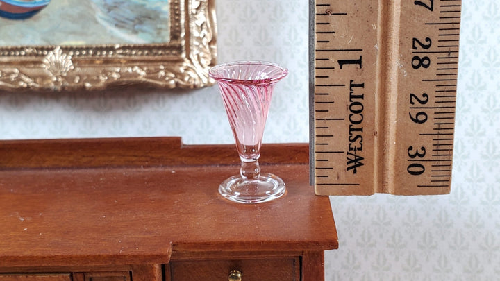 Dollhouse Tall Jar with Lid Pink Cranberry Glass 1:12 Scale Miniature Philip Grenyer - Miniature Crush