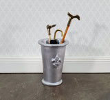 Dollhouse Tall Planter or Umbrella Cane Stand Silver 1:12 Scale Falcon Miniatures - Miniature Crush