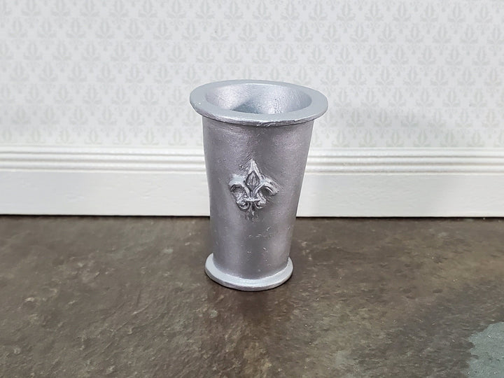 Dollhouse Tall Planter or Umbrella Cane Stand Silver 1:12 Scale Falcon Miniatures - Miniature Crush