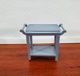 Dollhouse Tea Cart Two Tiered Serving Trolley for Tea or Food GRAY 1:12 Scale Miniature Furniture - Miniature Crush