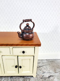 Dollhouse Teapot Kettle Antique Bronze Finish 1:6 Scale Miniature Kitchen Accessories - Miniature Crush