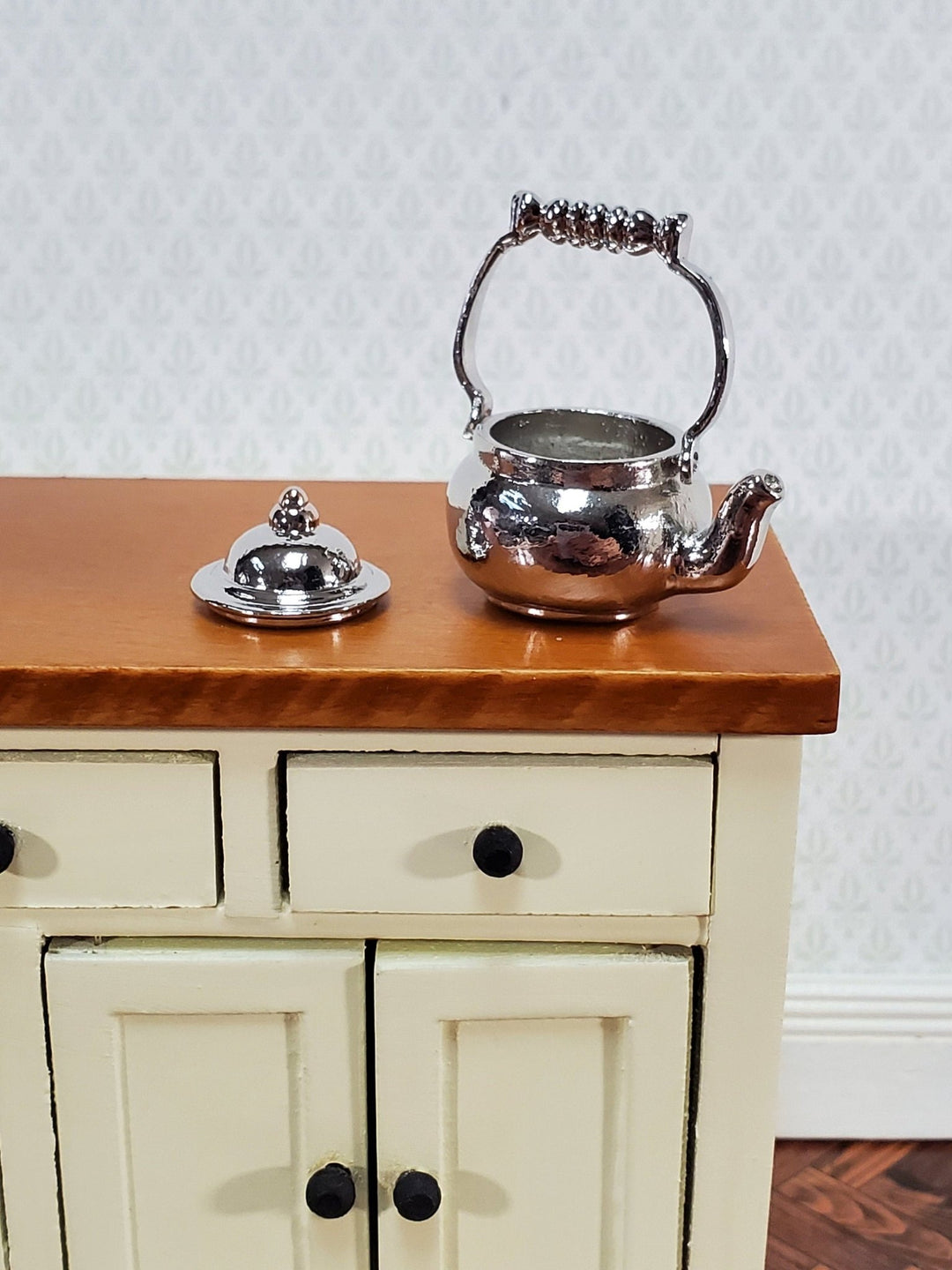 1/12 Scale Miniature Soup Pot With Pot Cover Dollhouse Accessories