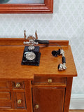Dollhouse Telephone Vintage Style 1890s - 1920s 1:12 Scale Miniature Phone - Miniature Crush