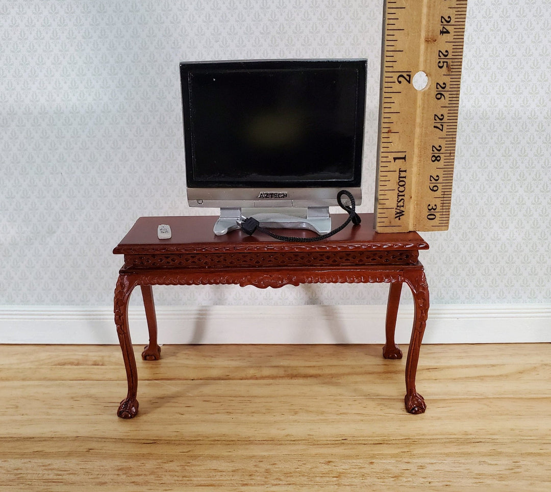 Dollhouse Television TV Set Modern Flat Screen with Remote 1:12 Scale Miniature Accessory - Miniature Crush