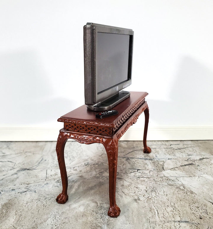 Dollhouse Television TV Set Modern Flat Screen with Remote 2" x 3 3/8" Miniature Accessory - Miniature Crush