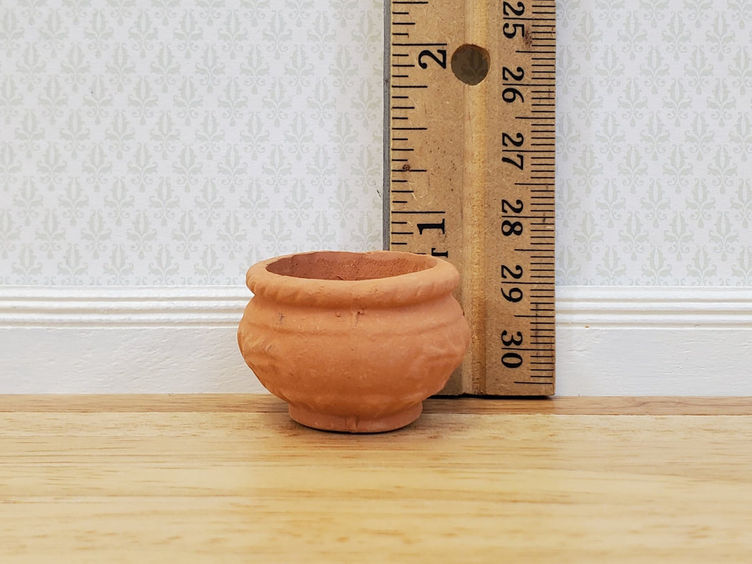 Dollhouse Terra Cotta Pots Planters Set of 2 Unglazed Round 1:12 Scale Miniature Garden - Miniature Crush