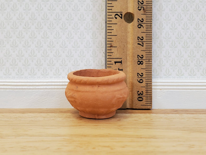 Dollhouse Terra Cotta Pots Planters Set of 2 Unglazed Round 1:12 Scale Miniature Garden - Miniature Crush