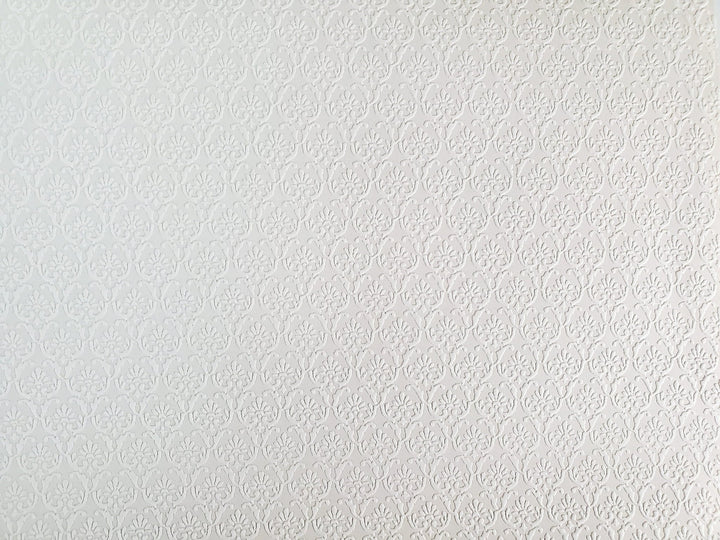 Dollhouse Textured Wallpaper Embossed 3 Pieces White/Beige 17 "x 12" 1:12 Scale - Miniature Crush