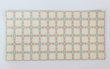 Dollhouse Tile Flooring Sheet Cream Blue/Gray Red 1:12 Scale Break Off Pieces - Miniature Crush