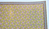 Dollhouse Tile Wallpaper Victorian Yellow Olive Green Pink 1:12 Scale Itsy Bitsy - Miniature Crush