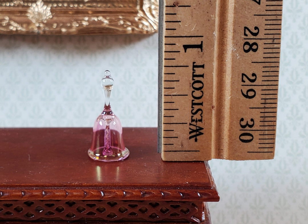 Dollhouse Tiny Bell Cranberry Glass 1:12 Scale Miniature by Philip Grenyer - Miniature Crush