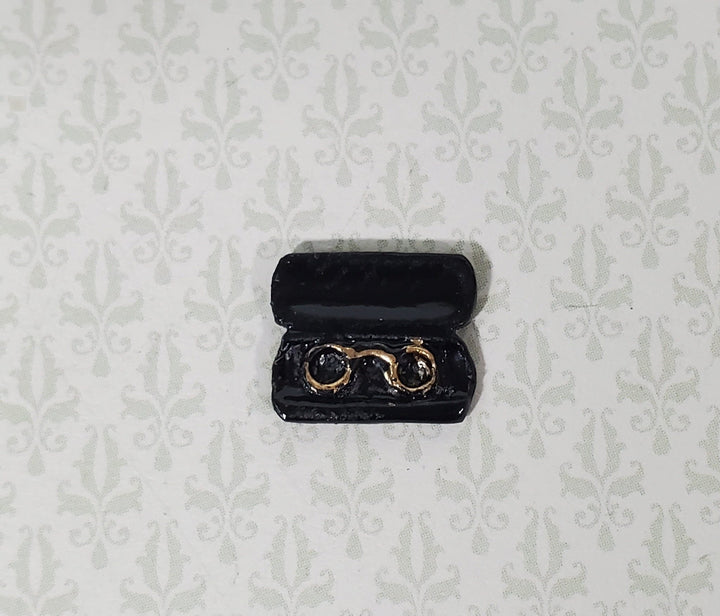 Dollhouse Tiny Glasses in Case Prince-nez Style 1:12 Scale Miniature Accessory - Miniature Crush