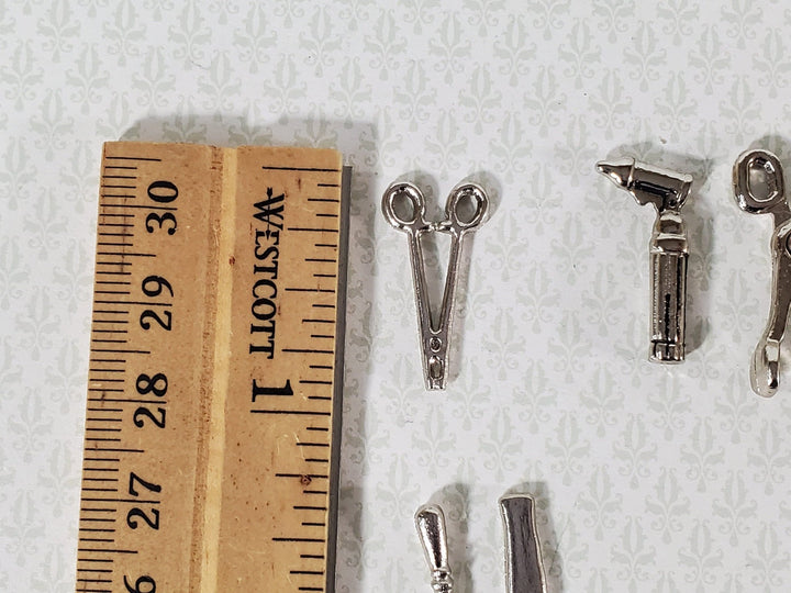 Dollhouse Tiny Medical Surgical Instruments 7 Pieces Metal Miniature Accessories Tools - Miniature Crush