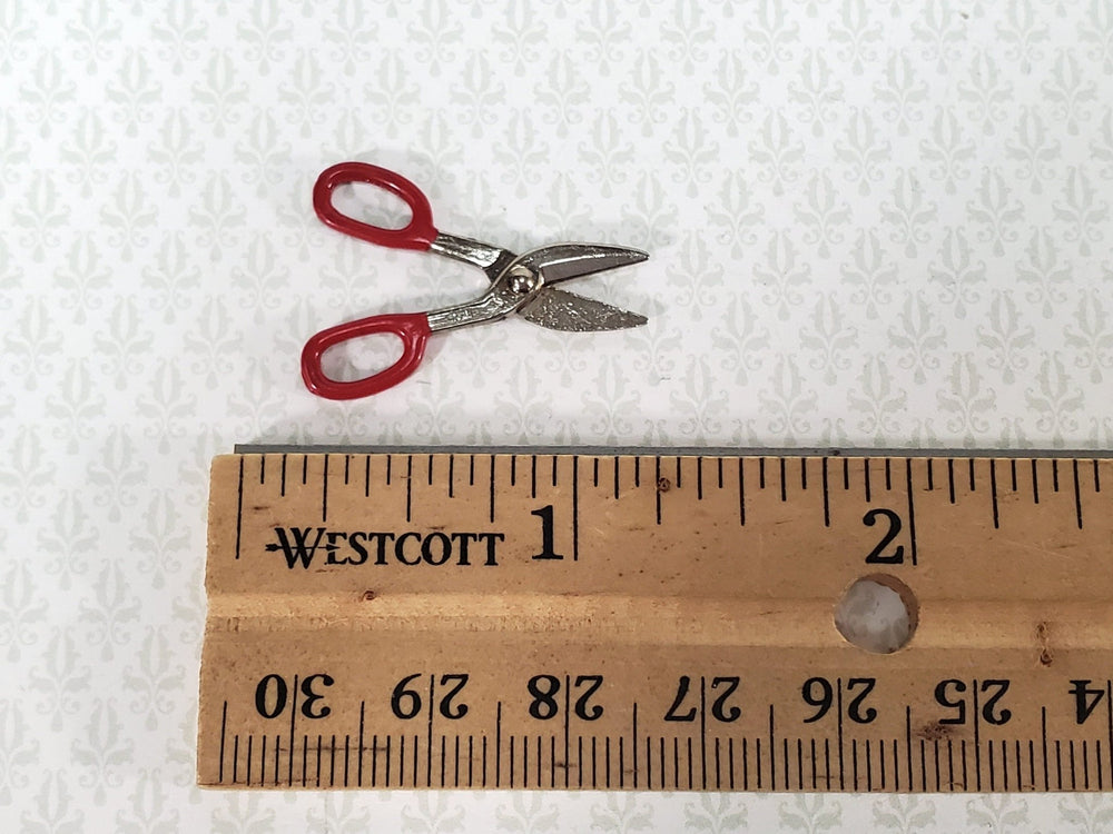 Dollhouse Tiny Tin Snips Shears Painted Metal Miniature Accessories Tools - Miniature Crush