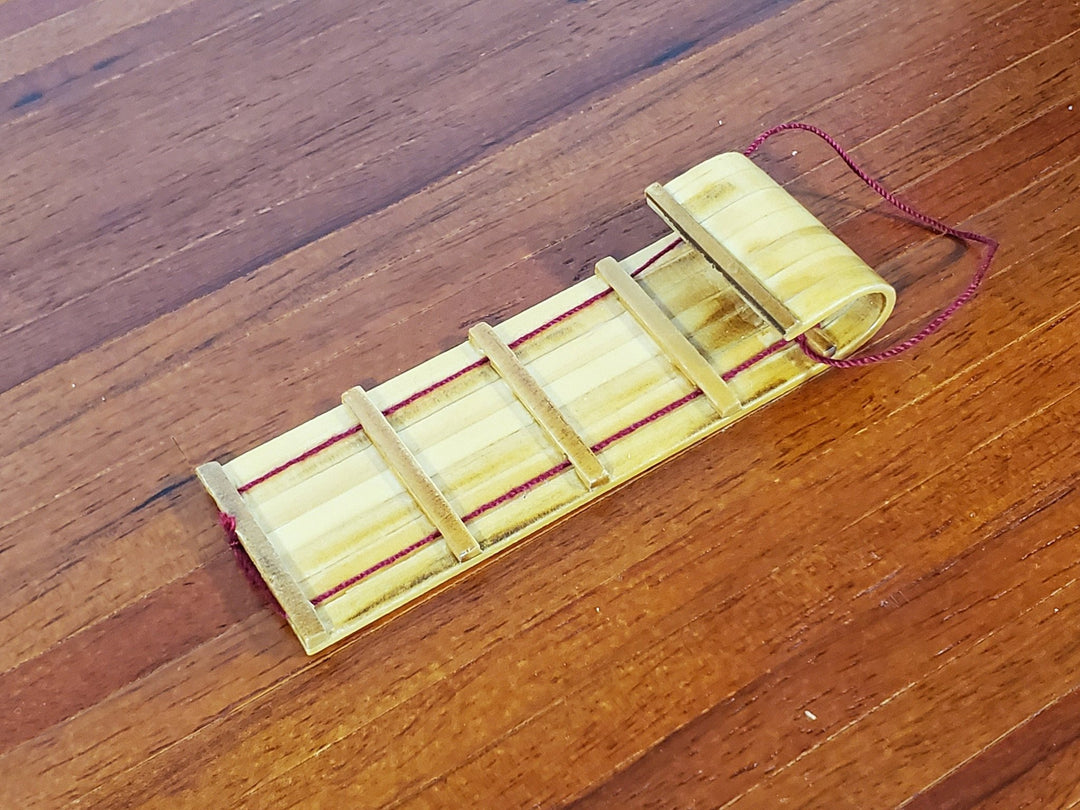 Dollhouse Toboggan Sled Wood 1:12 Scale Miniature Accessory - Miniature Crush