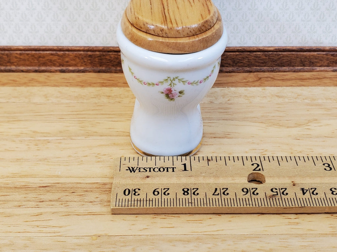 Dollhouse Toilet by Reutter Porcelain Victorian Rose Design 1:12 Scale Miniature - Miniature Crush