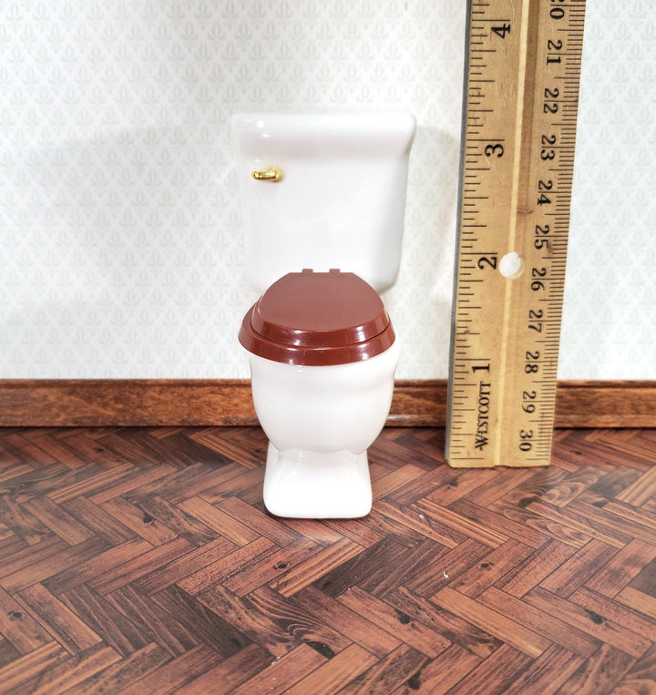 Dollhouse Toilet Plain White Ceramic for Bathroom 1:12 Scale Miniature - Miniature Crush