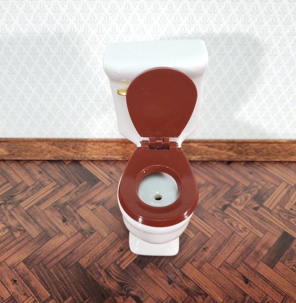 Dollhouse Toilet Plain White Ceramic for Bathroom 1:12 Scale Miniature - Miniature Crush