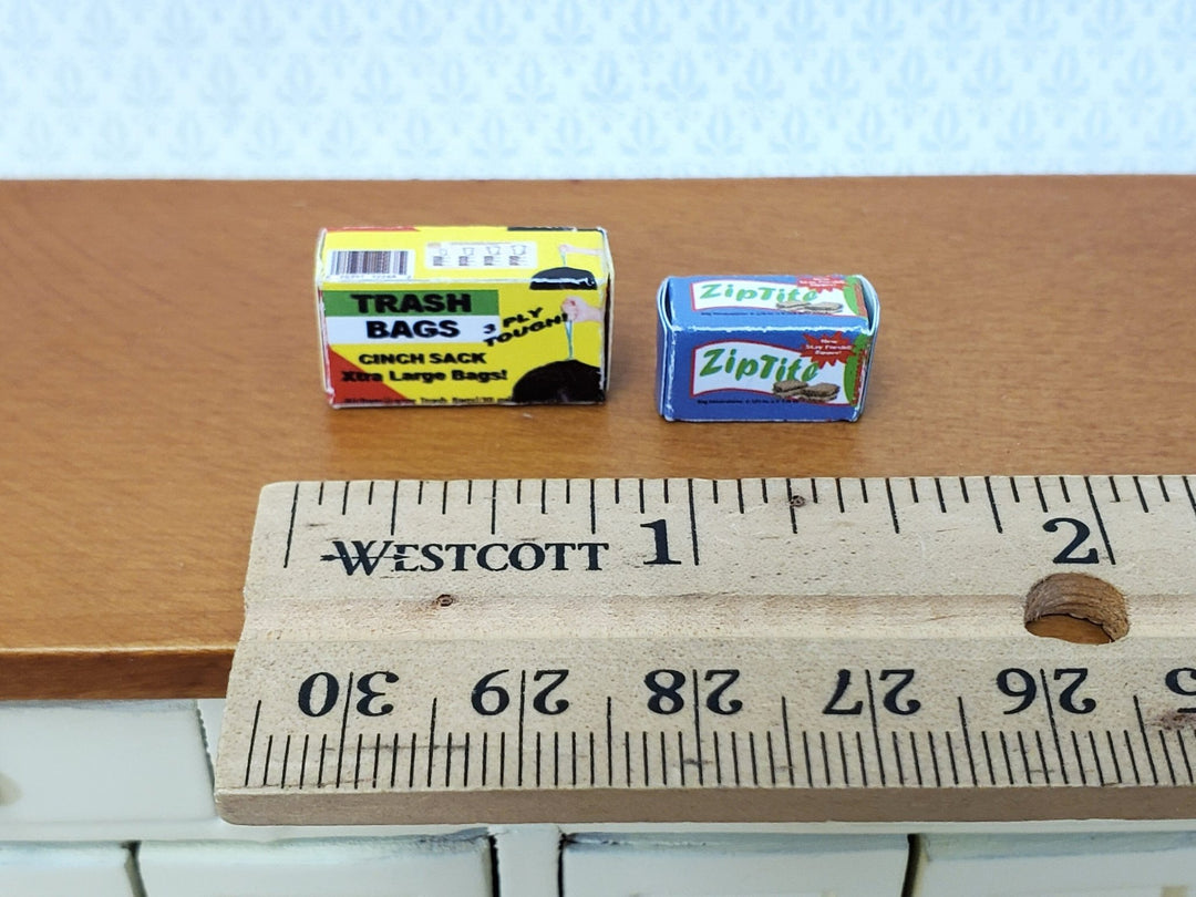 Dollhouse Trash Bags & Sandwich Baggies Boxes 1:12 Scale Miniatures Kitchen  Accessories - Miniature Crush