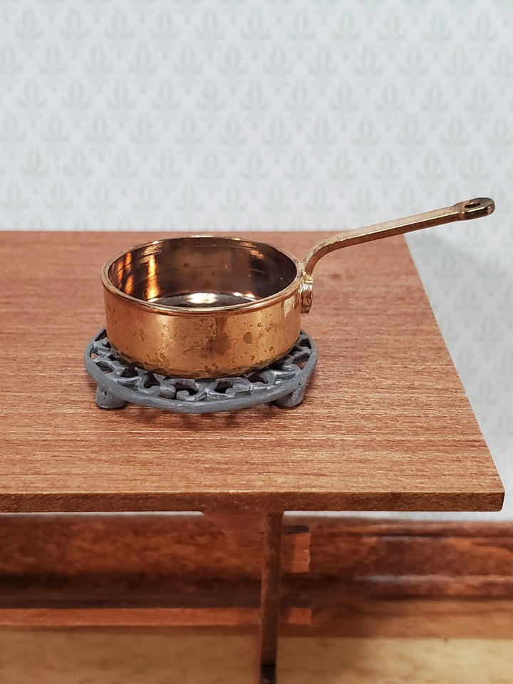 Dollhouse Trivet Hot Plate Round 1:12 Scale Miniature Polished Metal by Phoenix Model - Miniature Crush