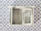 Dollhouse Upper Kitchen Cabinet Cupboard White with Doors 1:12 Scale Modern Miniature - Miniature Crush