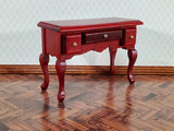Dollhouse Vanity Desk with Drawers Wood Mahogany Finish 1:12 Scale Miniature Furniture - Miniature Crush
