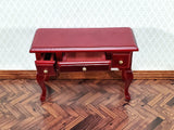 Dollhouse Vanity Desk with Drawers Wood Mahogany Finish 1:12 Scale Miniature Furniture - Miniature Crush
