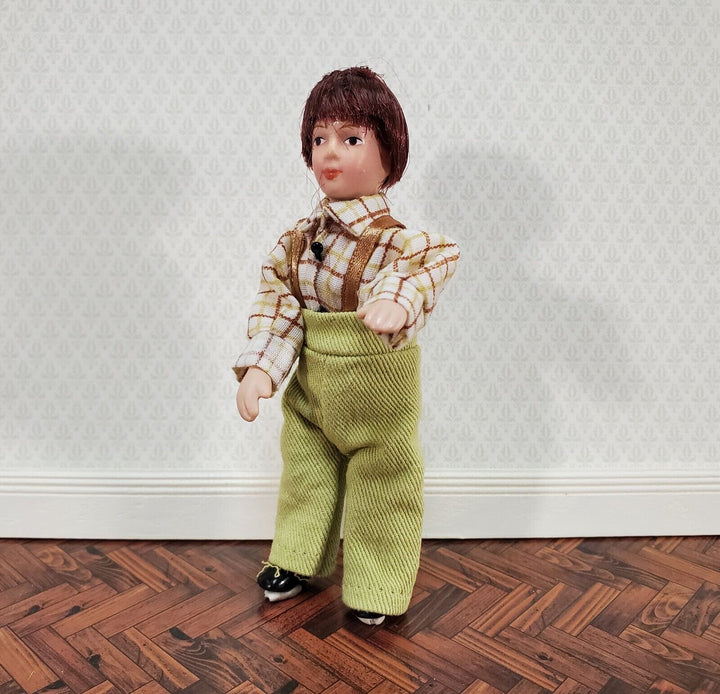 Dollhouse Victorian Boy Son Doll Porcelain Semi-Poseable 1:12 Scale Miniature - Miniature Crush