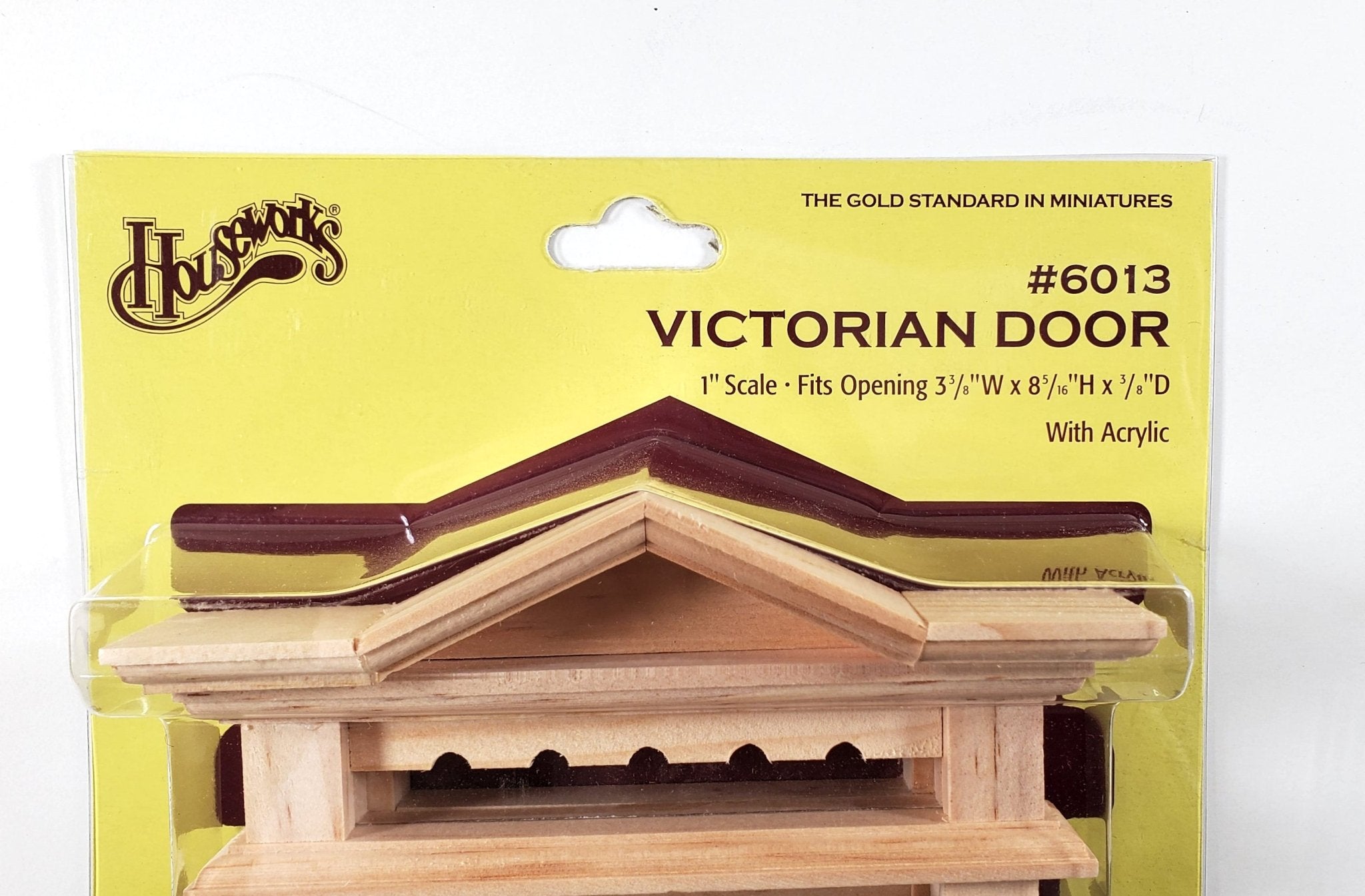 Dollhouse Victorian Door Exterior 6 Panel 1:12 Scale Miniature