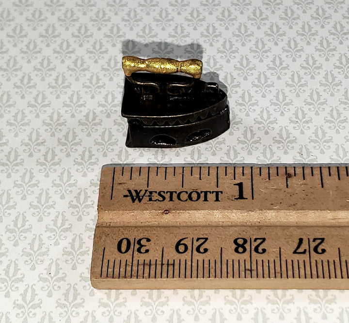 Dollhouse Vintage Coal Iron Bronze 1:12 Scale Primitive Miniature Laundry Room - Miniature Crush