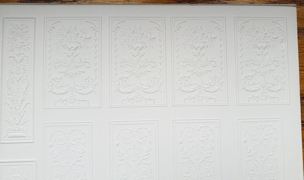 Dollhouse Wall Panels Embossed Textured Foam Board 112 Scale Miniature