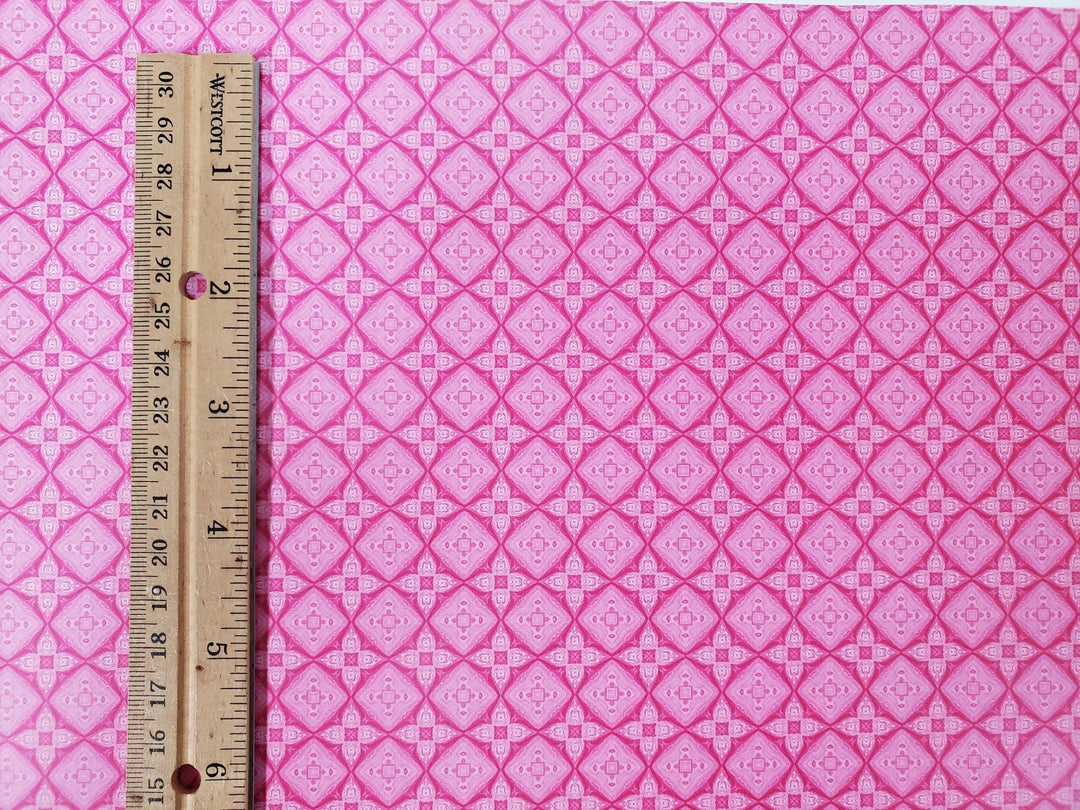 Dollhouse Wallpaper PINK Modern Style 1:12 Scale MiniatureCrush Exclusive - Miniature Crush