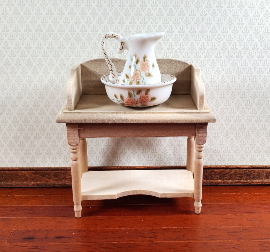 Dollhouse Wash Stand or Sideboard 1:12 Scale Miniature Furniture Unpainted Wood - Miniature Crush