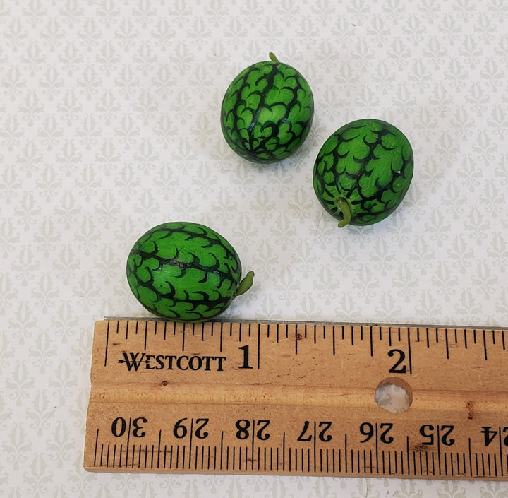 Dollhouse Watermelon 3 Pieces 1:12 Scale Miniature Kitchen Food Vegetables - Miniature Crush