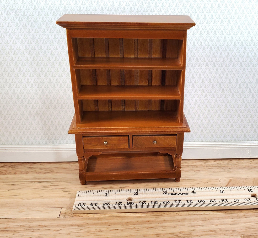 Dollhouse Welsh Kitchen Cabinet Cupboard 1:12 Scale Furniture Walnut Finish - Miniature Crush