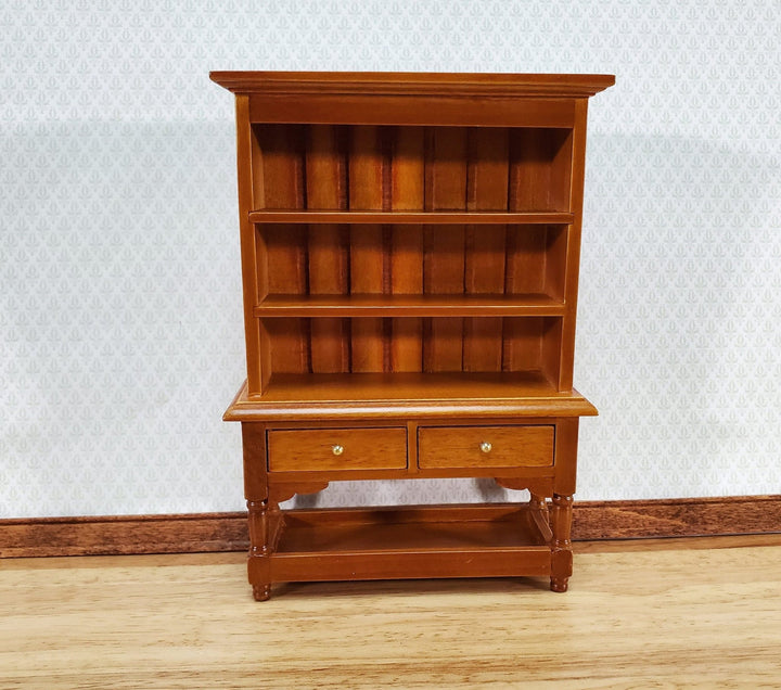 Dollhouse Welsh Kitchen Cabinet Cupboard 1:12 Scale Miniature Walnut Finish - Miniature Crush