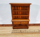 Dollhouse Welsh Kitchen Cabinet Cupboard 1:12 Scale Miniature Walnut Finish - Miniature Crush