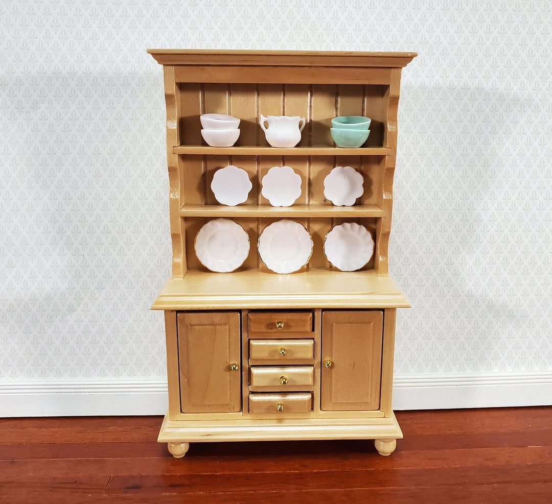 Dollhouse Welsh Kitchen Cabinet Cupboard Light Oak Finish 1:12 Scale Miniature Furniture - Miniature Crush