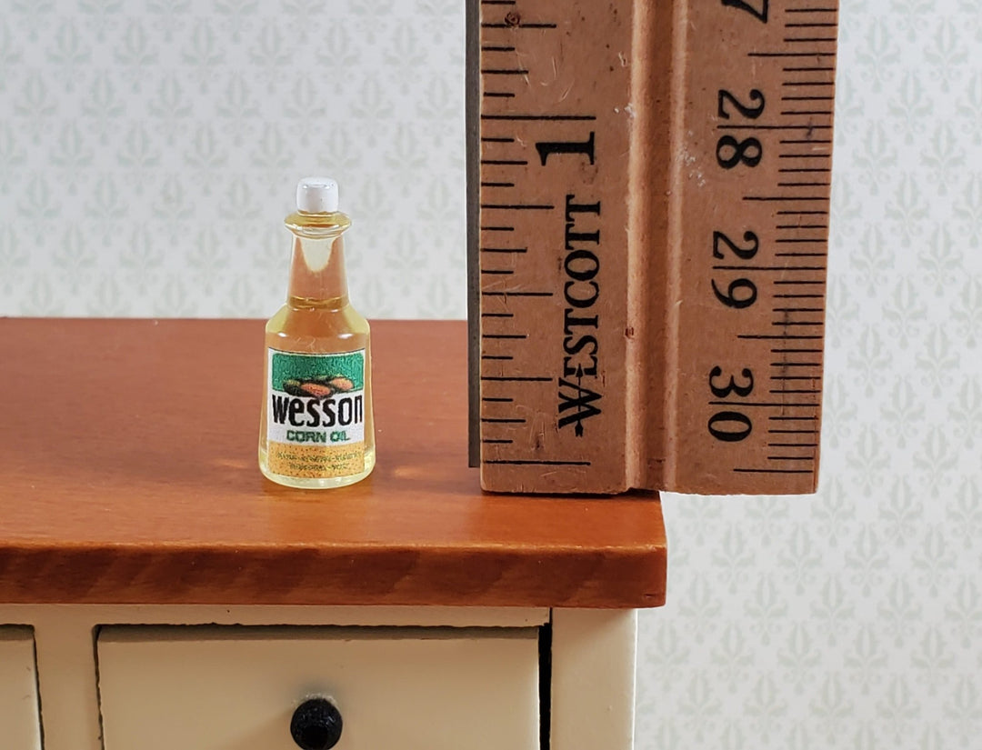 Dollhouse Wesson Corn Oil Bottle 1:12 Scale Miniature Kitchen Food Handcrafted - Miniature Crush