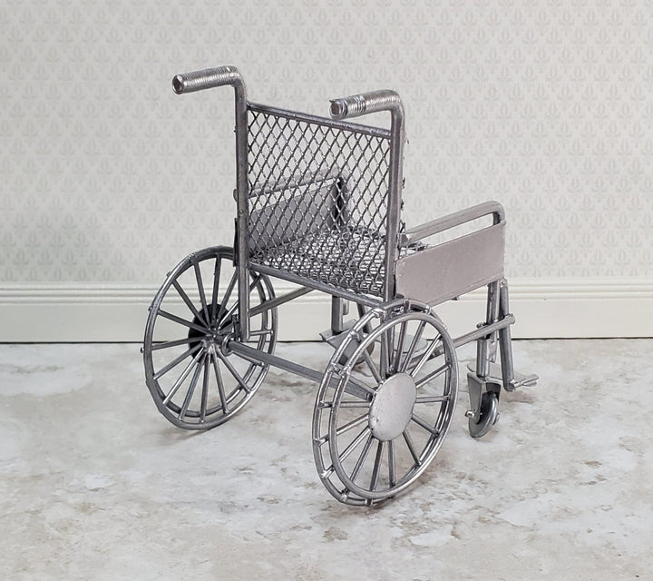 Dollhouse Wheelchair Modern Metal 1:12 Scale Miniature Accessory - Miniature Crush