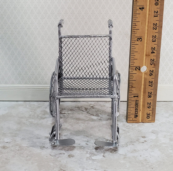 Dollhouse Wheelchair Modern Metal 1:12 Scale Miniature Accessory - Miniature Crush