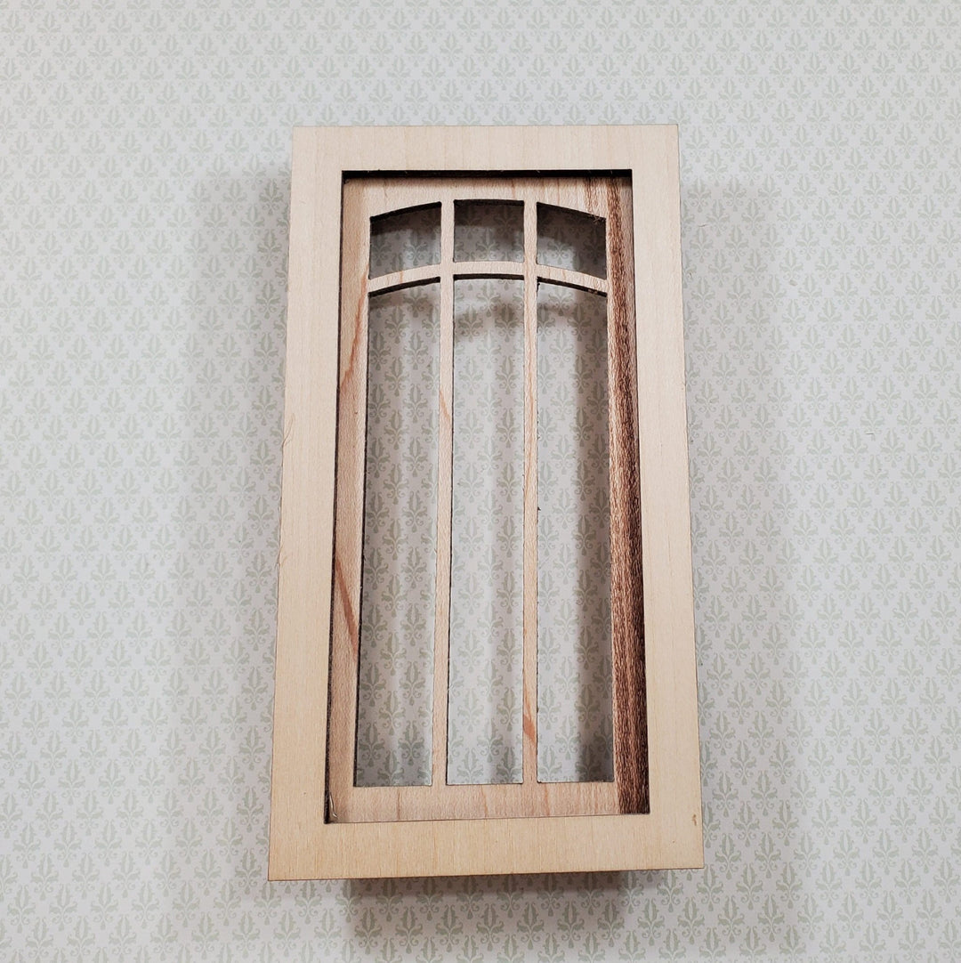 Dollhouse Window Arch 6 Light Wood Acrylic 1:12 Scale Miniature Alessio 2197 - Miniature Crush
