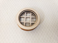 Dollhouse Window Round Port Hole Style Wood with Acrylic 1:12 Scale Miniature