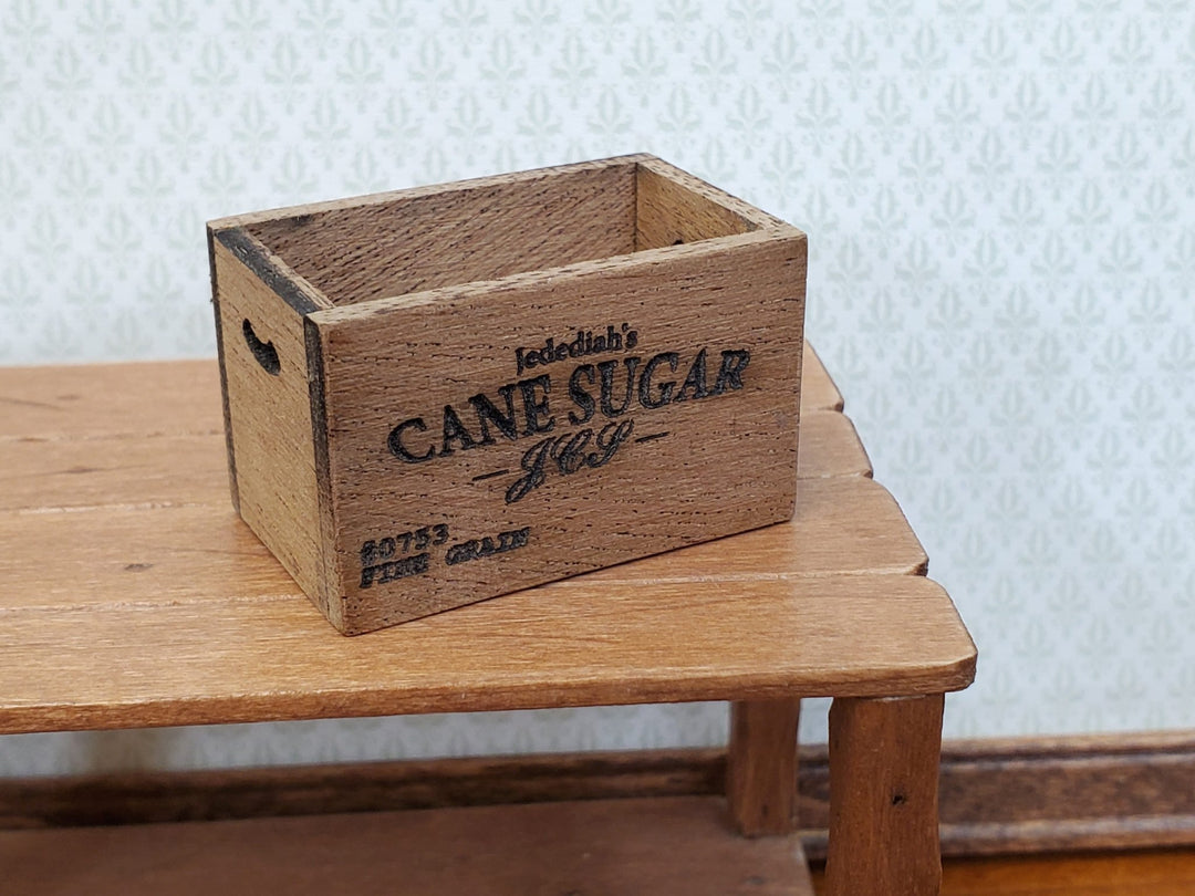 Dollhouse Wood Crate Cane Sugar Vintage Style 1:12 Scale Miniature Handmade - Miniature Crush