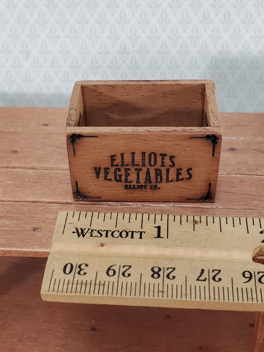 Dollhouse Wood Crate Vegetables Vintage Style 1:12 Scale Miniature Handmade - Miniature Crush