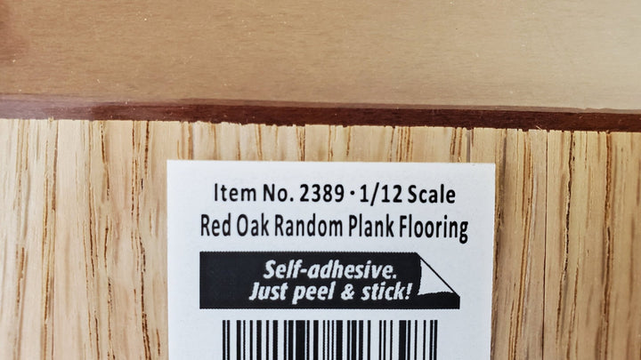 Dollhouse Wood Floor Red Oak Real Wood Peel & Stick Wide Plank 1:12 Scale Houseworks #2389 - Miniature Crush