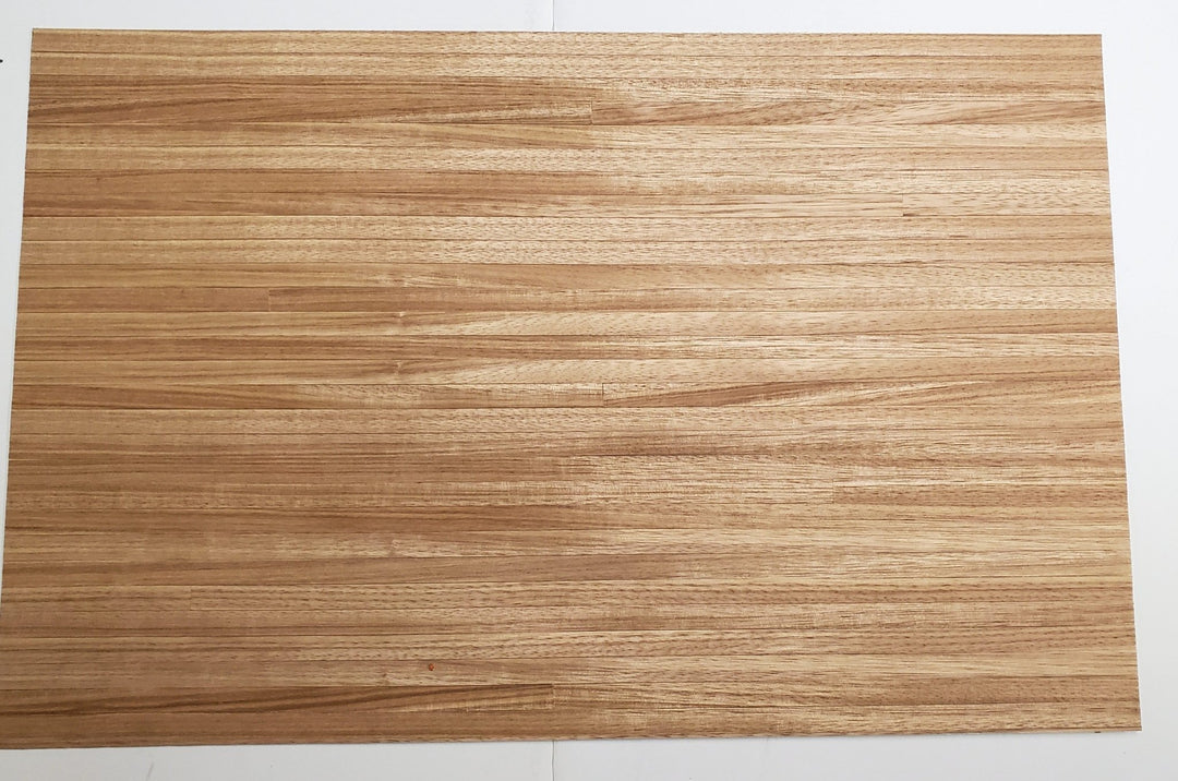 Dollhouse Wood Floor Weathered Oak Real Wood Peel & Stick 1:12 Scale 17" x 11" - Miniature Crush