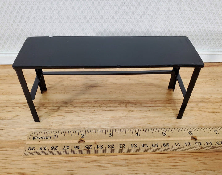 Dollhouse Work Table Workbench Black Metal 1:12 Scale Miniature Industrial Furniture - Miniature Crush