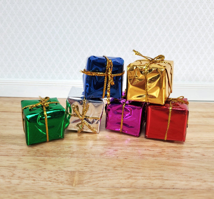 Dollhouse Wrapped Gifts Presents Foil Paper x6 LARGE Miniature Christmas - Miniature Crush