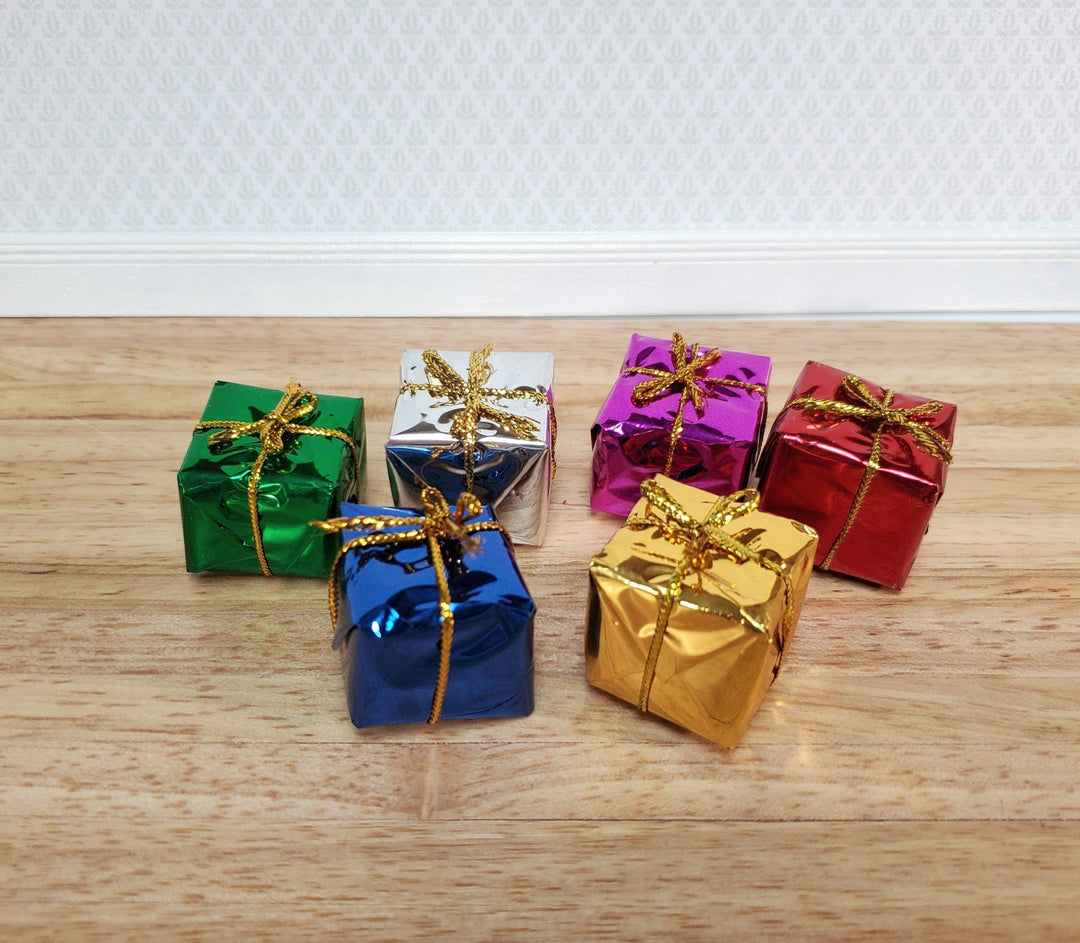 Dollhouse Wrapped Gifts Presents Foil Paper x6 LARGE Miniature Christmas - Miniature Crush